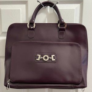 Metro Chic by Jeva Women's Burgundy Large Handbag/Laptop Bag & Crystal Bling .